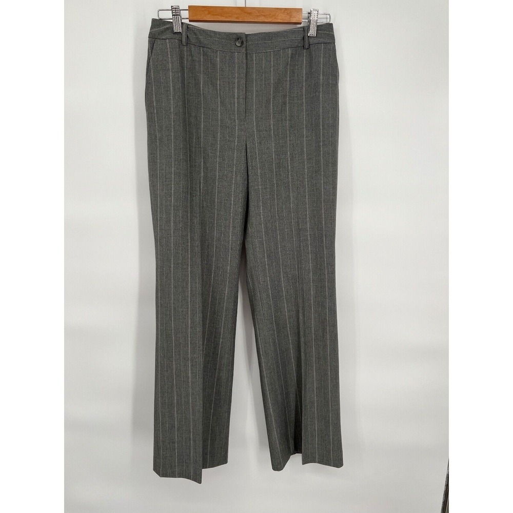Charter Club Pinstripe Dress Pants Katherine Fit Full Length Petite Size 6
